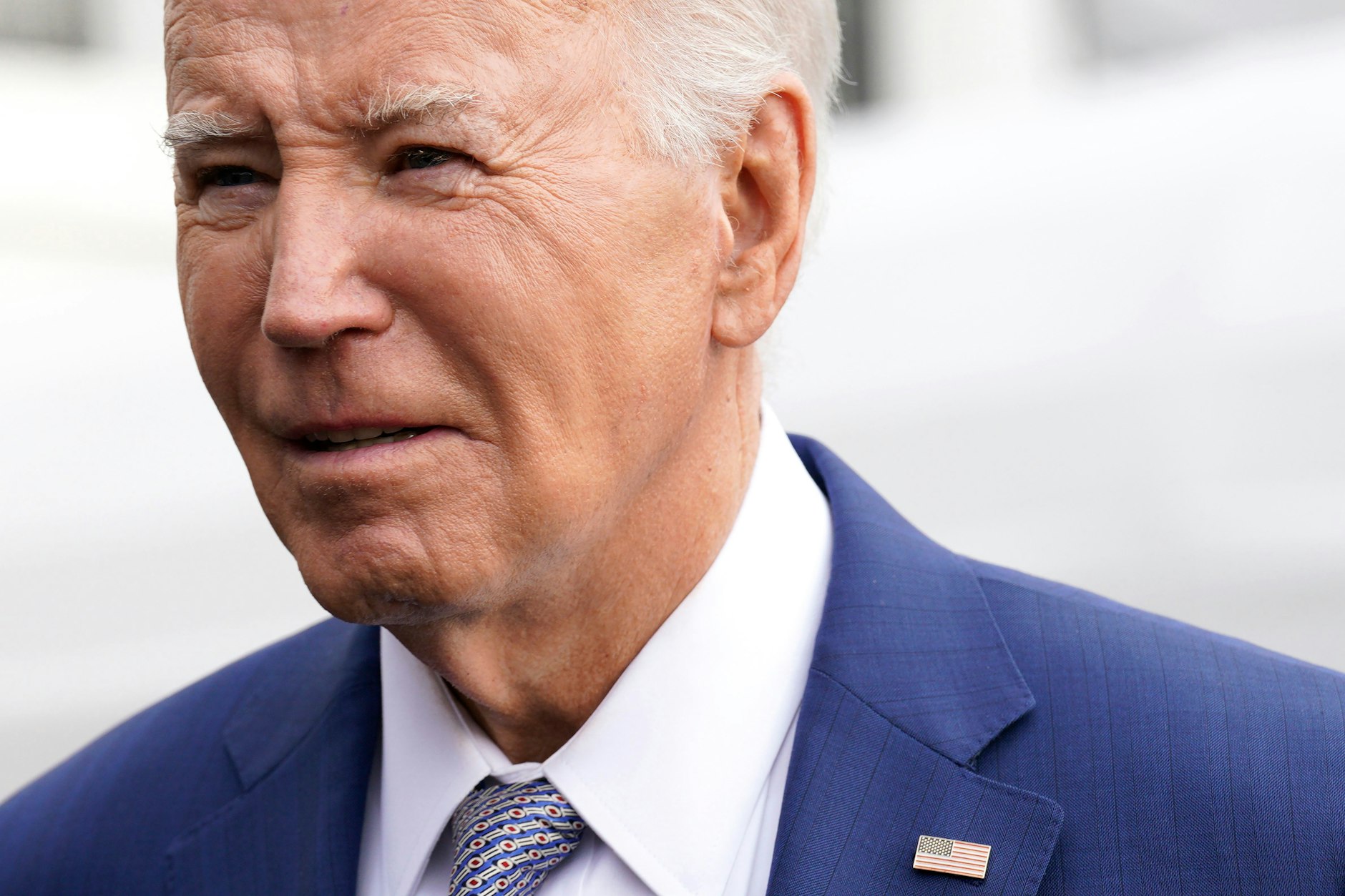 US-Präsident Joe Biden vor dem Weißen Haus. Er hat sich bei einer Wahlkampfveranstaltung in Las Vegas versprochen.