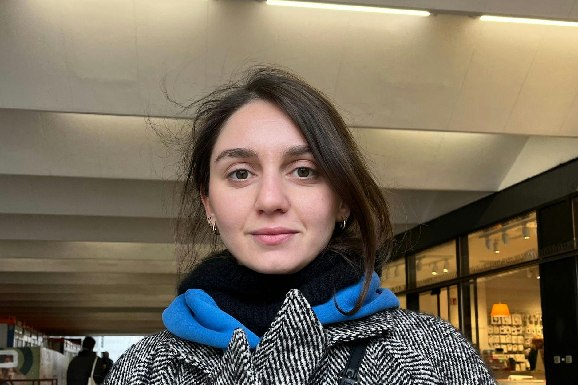 Berliner urteilen über den „Tierwohlcent“– hier Mariam Orbeladze.