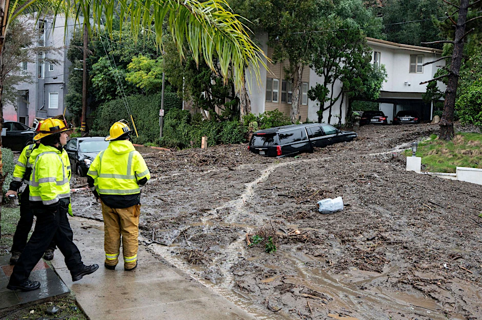 Normalerweise scheint hier an mehr als 260 Tagen im Jahr die Sonne. Nun regnet es in Los Angeles so stark wie seit vielen Jahren nicht mehr.  gister/AP