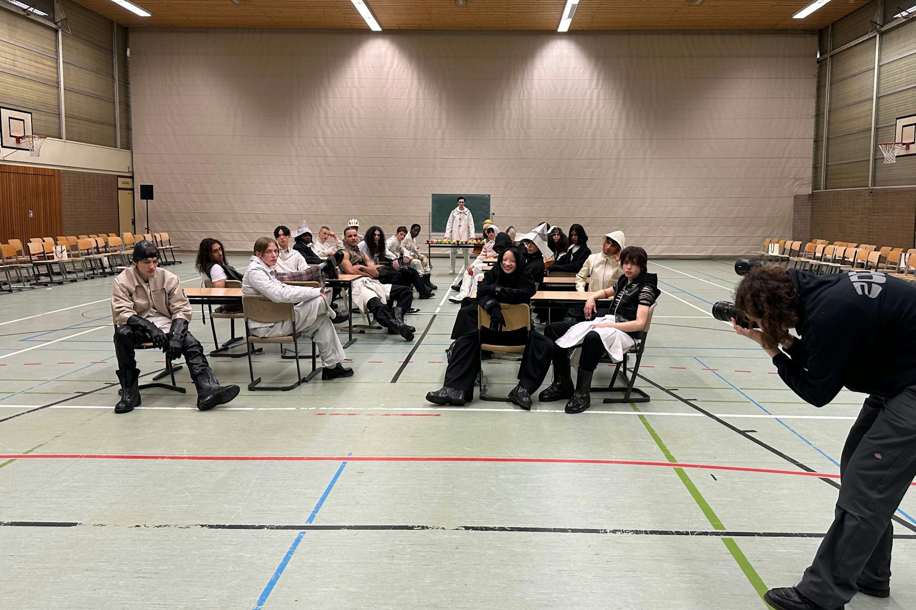 Zum Schluss noch ein Foto, dann ist erst mal Schulschluss.