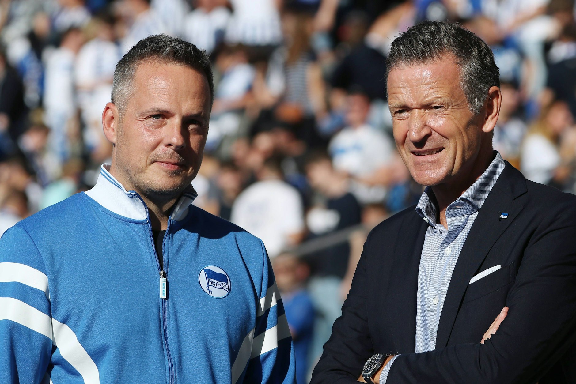 Der verstorbene Präsident Kay Bernstein und Geschäftsführer Tom Herrich zogen bei der Sanierung von Hertha BSC an einem Strang.