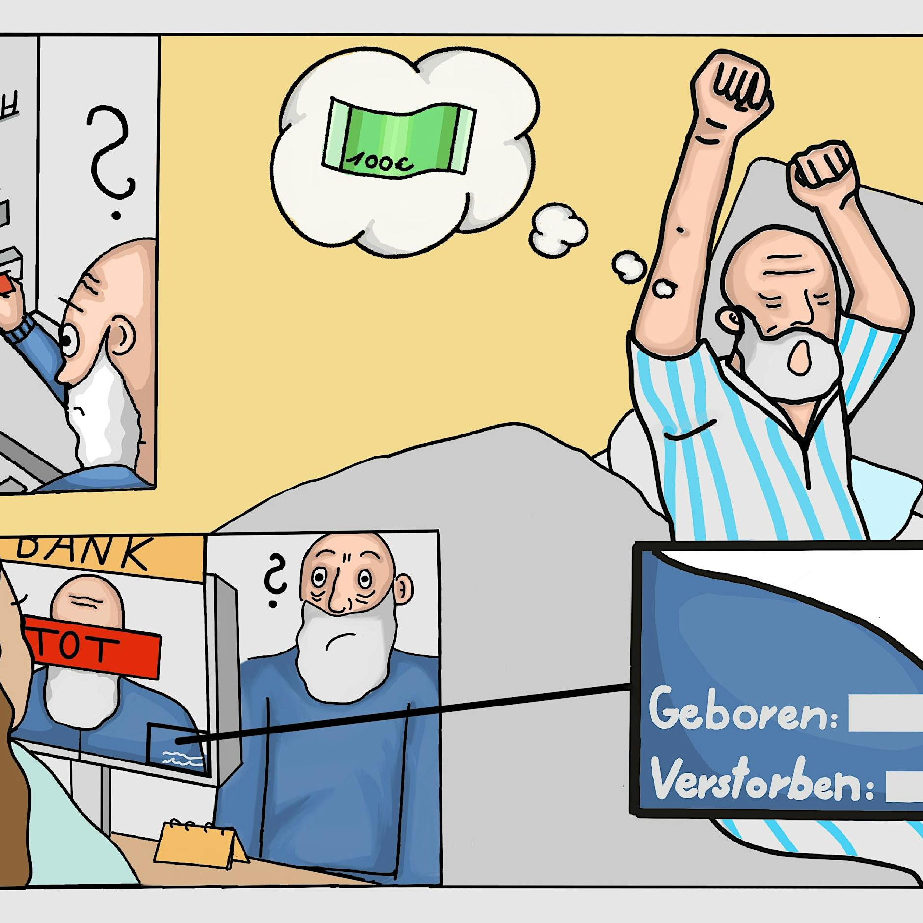 Vom Amt für tot erklärt: Wie ein Berliner Rentner bei der Sparkasse von seinem eigenen Tod erfuhr