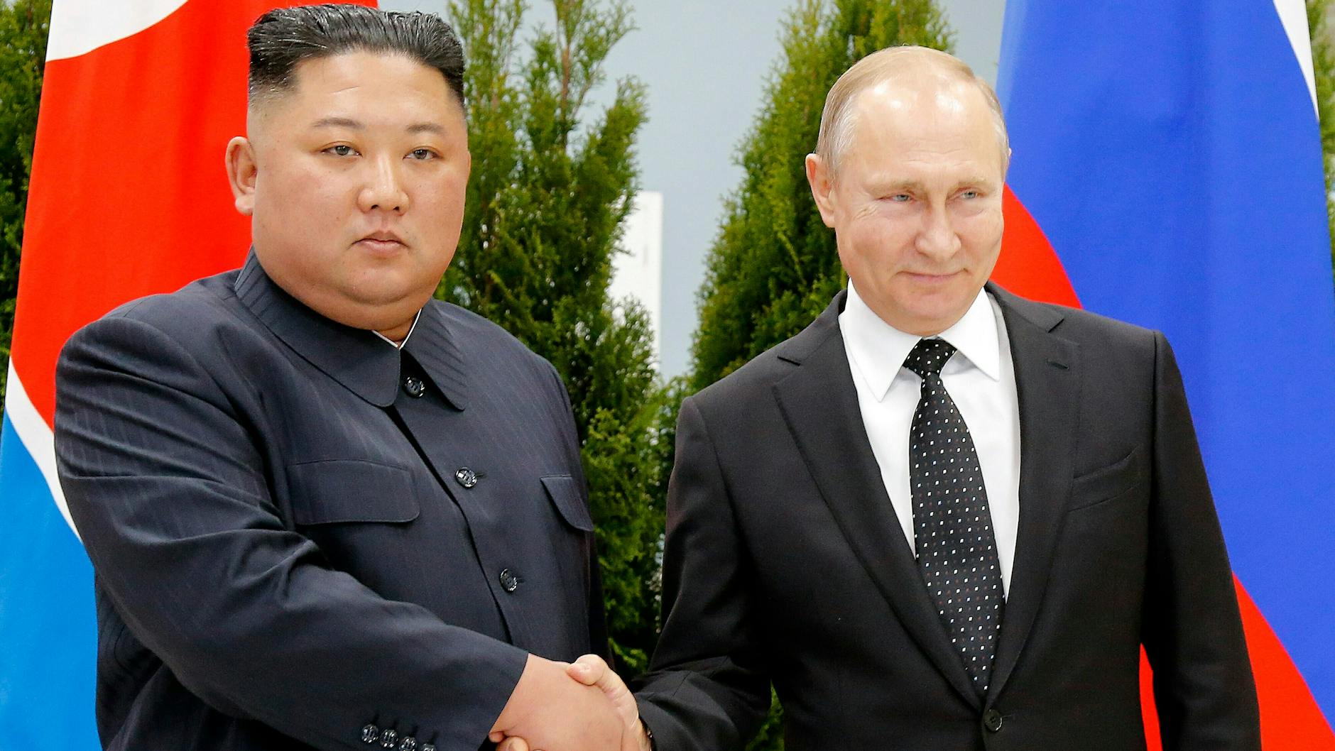 Neue Handelspartner: Wladimir Putin, Präsident Russlands und Kim Jong Un, Machthaber Nordkoreas.