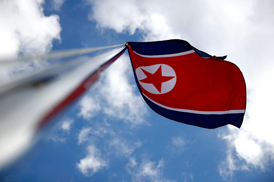 Gefährlicher Nachbar: Nordkoreas Flagge weht bei den Olympischen Winterspielen 2018 in Pyeongchang (Südkorea).