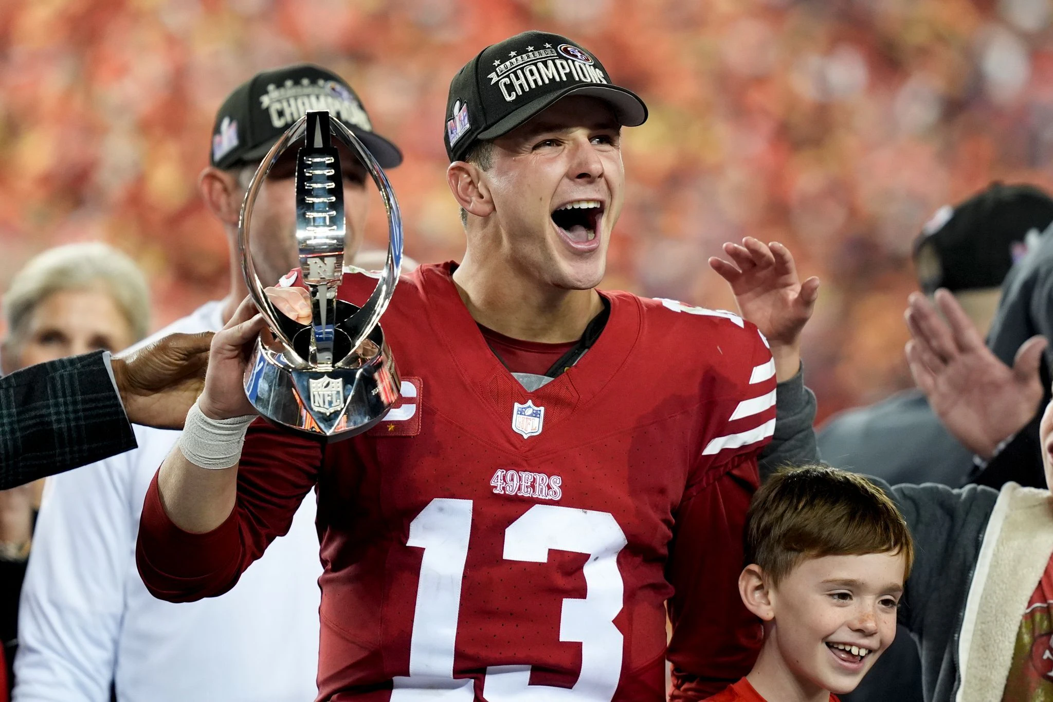 ARCHIV - Für 49ers-Quarterback Brock Purdy wäre ein Sieg im Super Bowl der vorläufige Höhepunkt seiner noch jungen NFL-Karriere.  