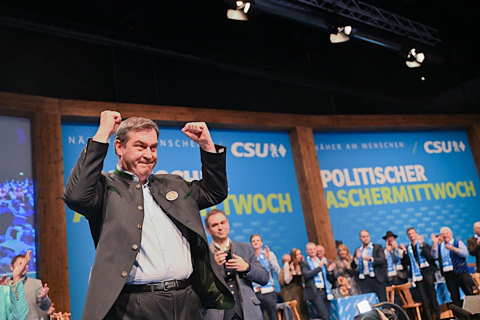 Markus Söder beim politischen Aschermittwoch der CSU.  