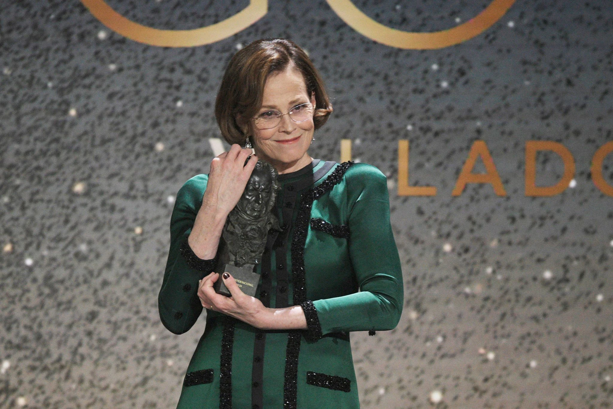 Schauspielerin Sigourney Weaver erhielt den Internationalen Goya-Preis.  pa