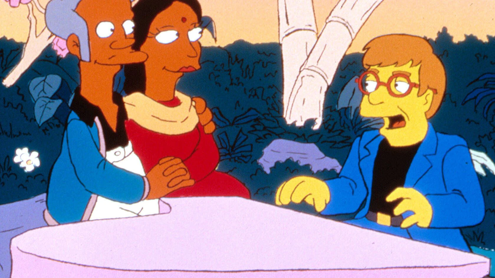 Pop-Star Elton John bringt Apu und Manjula wieder zusammen.