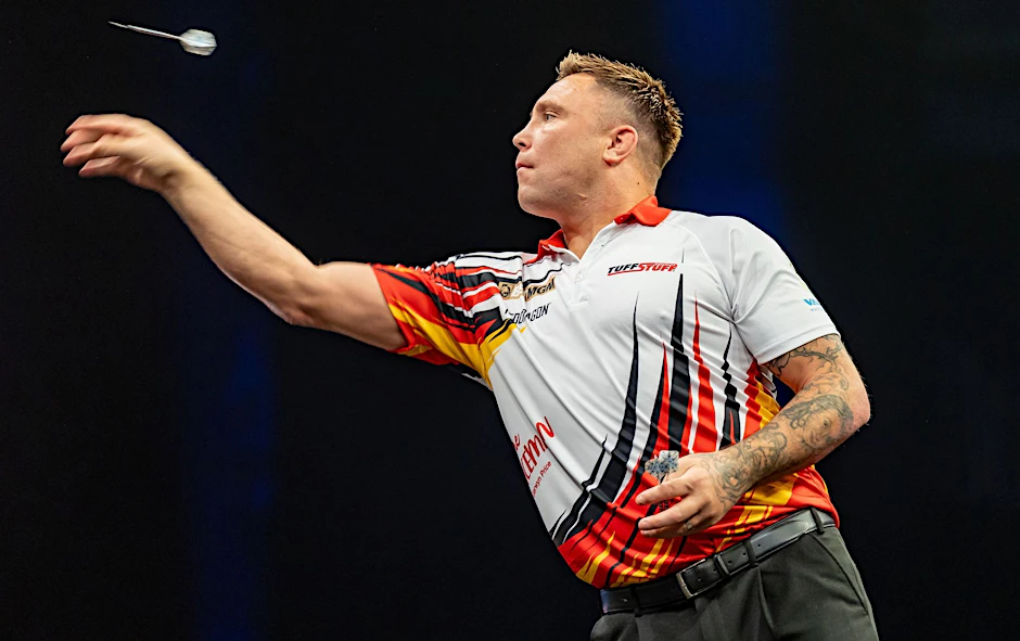 ARCHIV - Sorgte in Wigan für Aufsehen: Gerwyn Price.  