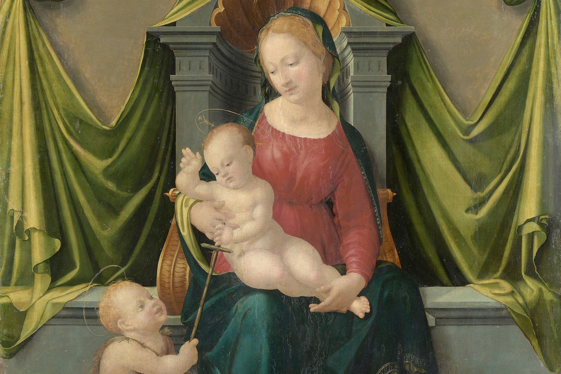 Francesco Granacci: „Thronende Madonna mit Kind und Johannesknaben“, 1519&nbsp;