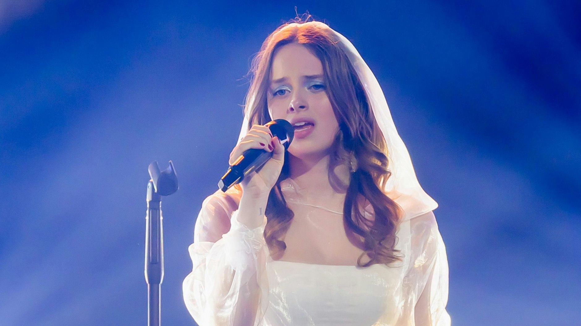 Leona tritt mit «Undream You» bei der Probe zum «Eurovision Song Contest - Das deutsche Finale 2024» in Berlin auf.&nbsp;