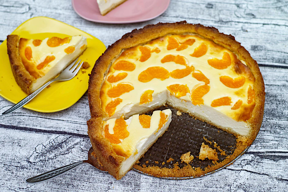 Omas Käsekuchen mit Mandarinen - superleicht und schnell gemacht!
