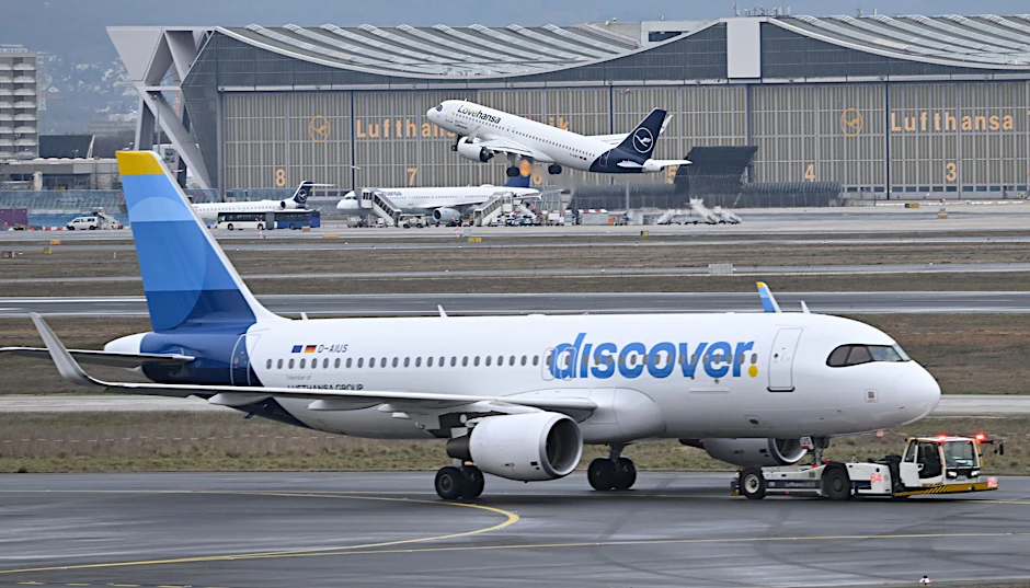 Die vergleichsweise kleine Ferienfluggesellschaft Discover startet ausschließlich von Frankfurt und München.  