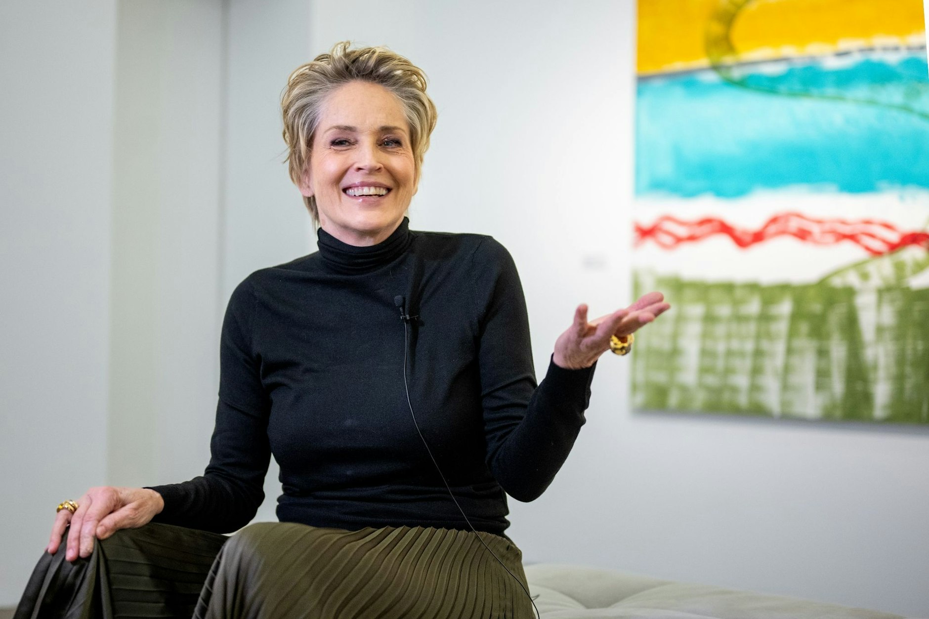 US-Star Sharon Stone malt schon seit Jahren, nun sind ihre Gemälde in Berlin zu sehen.