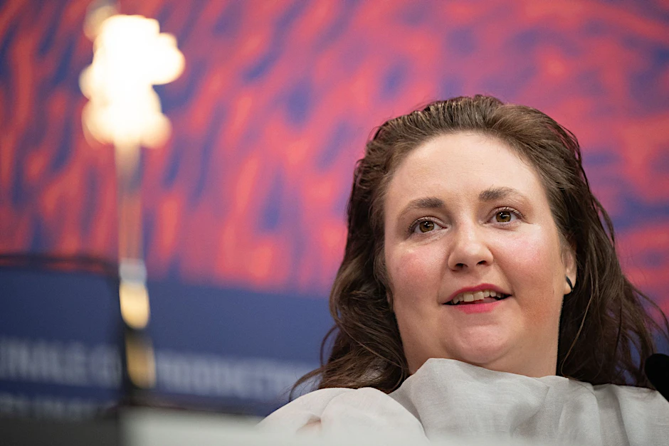 Lena Dunham, Schauspielerin, spricht während einer Pressekonferenz zum Film "Treasure" (Seketion Special).  