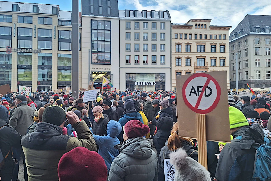 Immer häufiger gehen Bürger gegen rechts auf die Straße – wie hier im Januar in Leipzig