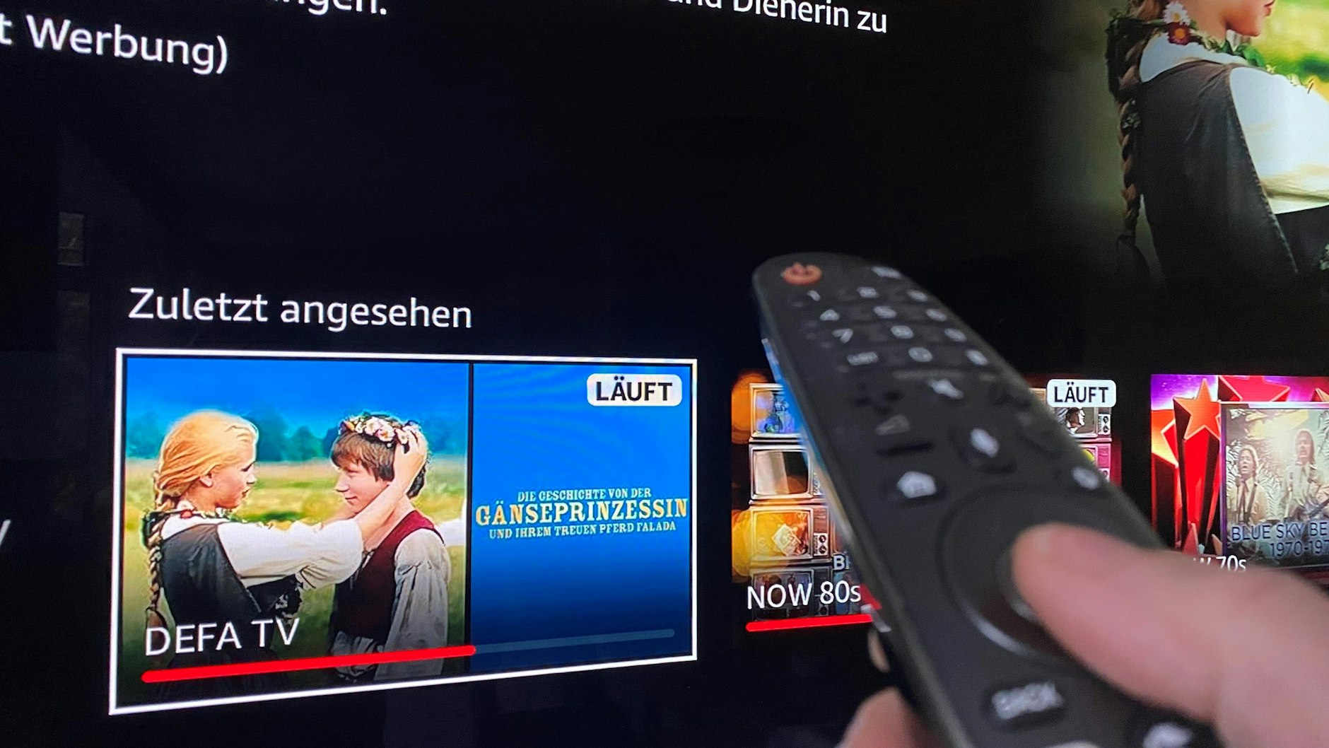 Defa-TV läuft im Fernsehen bei Streaming-Diensten wie Amazon Prime rund um die Uhr. Auch die beliebten Märchenfilme werden gezeigt.