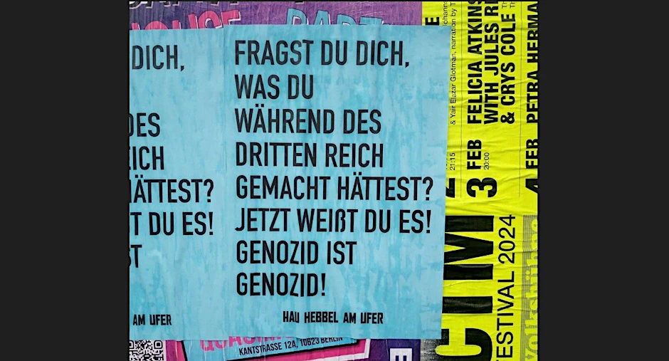 Plakat in der Anmutung des Hebbel am Ufer 