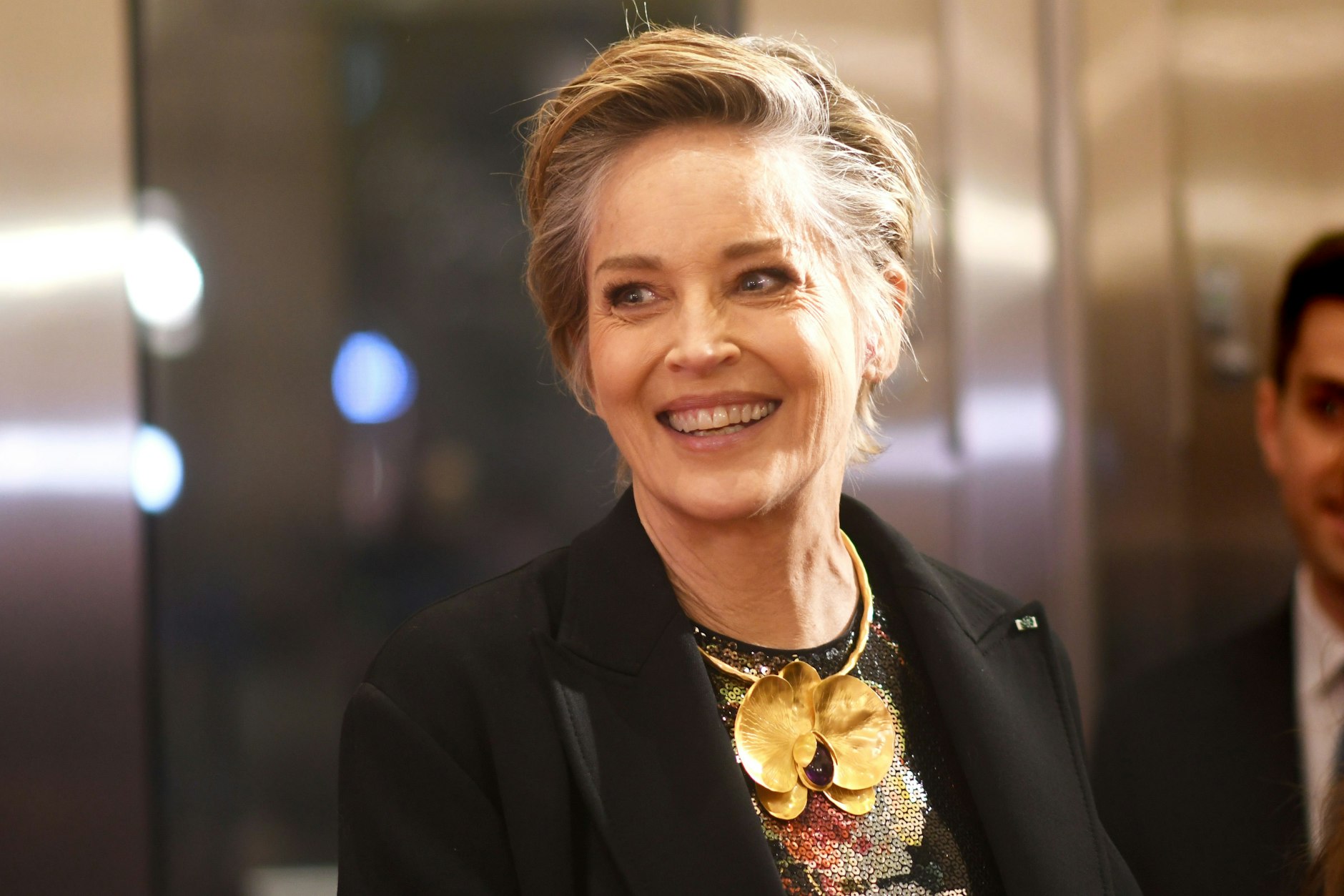 Schauspielerin Sharon Stone auf dem Berlinale-Empfang der US-Botschaft&nbsp;&nbsp;