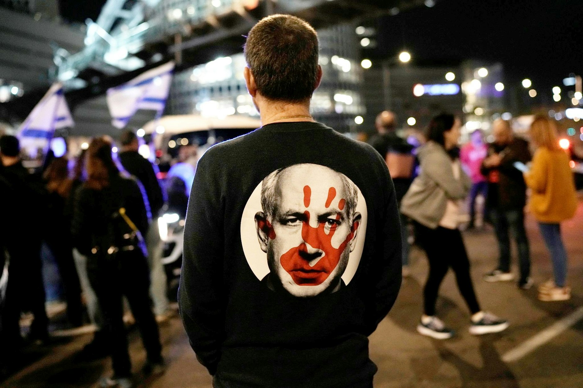 Protest gegen Israels Ministerpräsidenten Netanjahu in Tel Aviv.