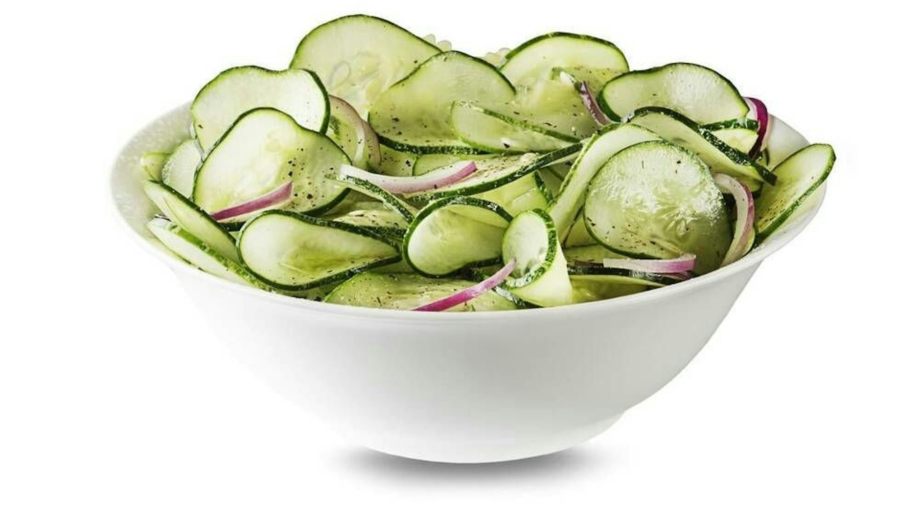 Probieren Sie das Rezept für Gurkensalat gleich mal aus.
