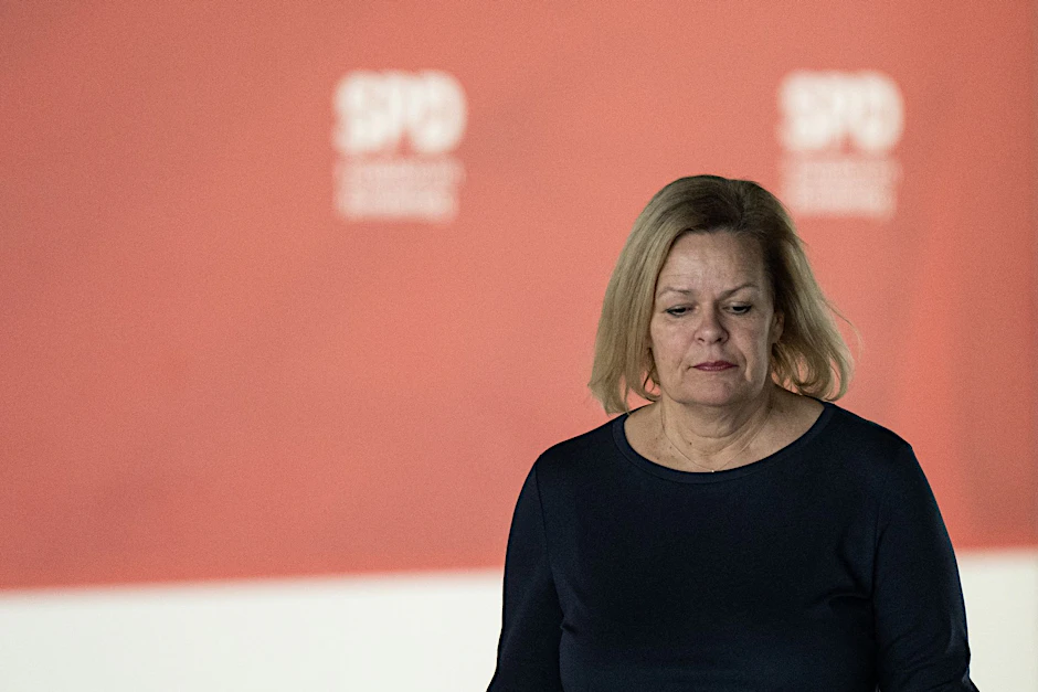 Nancy Faeser (SPD): «Unser Rechtsstaat darf nicht von innen heraus sabotiert werden können.»  