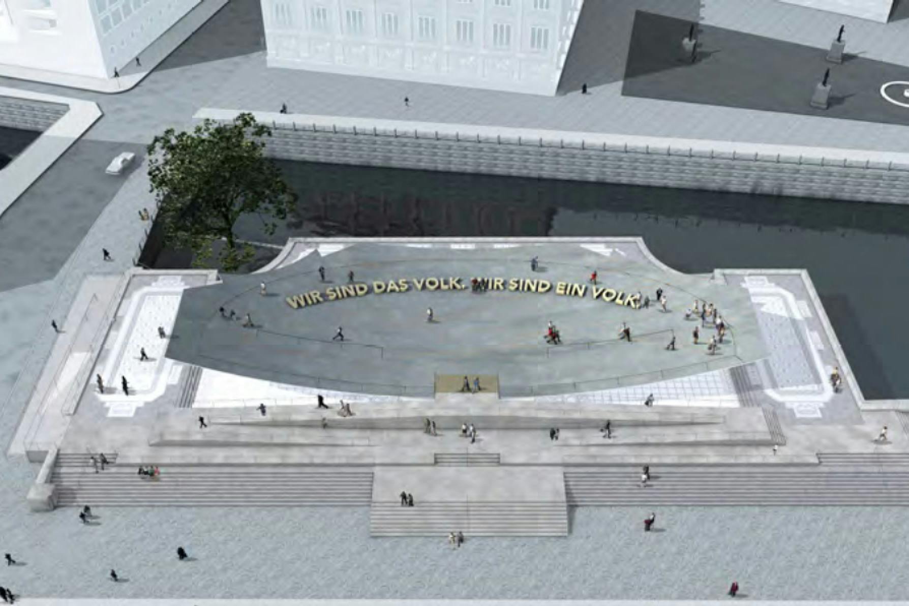 Einer von mehreren Entwürfen für die Einheitswippe