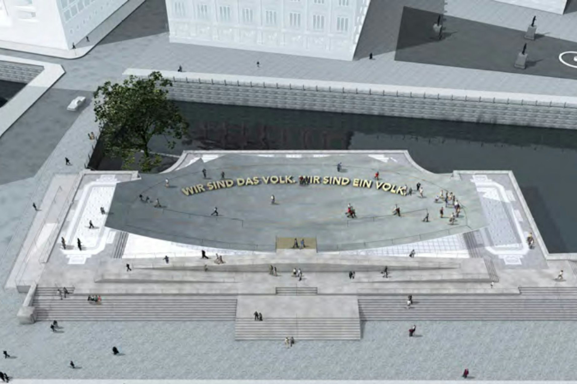 Einer von mehreren Entwürfen für die Einheitswippe