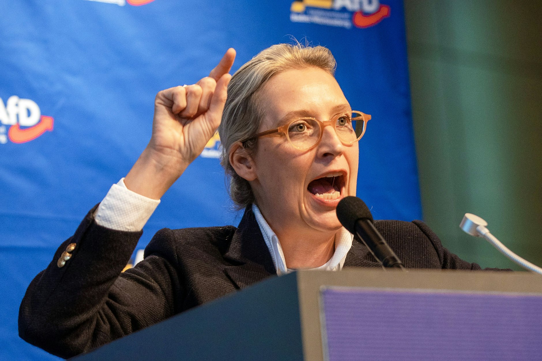 Könnte bald als gesichert extremistisch gelten: AfD-Co-Vorsitzende Alice Weidel hetzte auch schon mal gegen „Kopftuchmädchen und alimentierte Messermänner“.