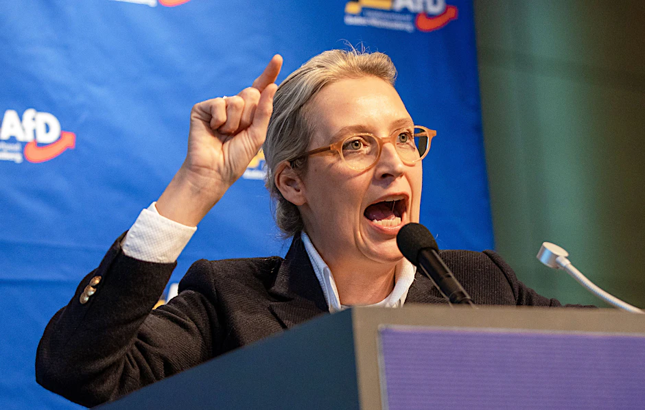 Könnte bald als gesichert extremistisch gelten: AfD-Co-Vorsitzende Alice Weidel hetzte auch schon mal gegen „Kopftuchmädchen und alimentierte Messermänner“.