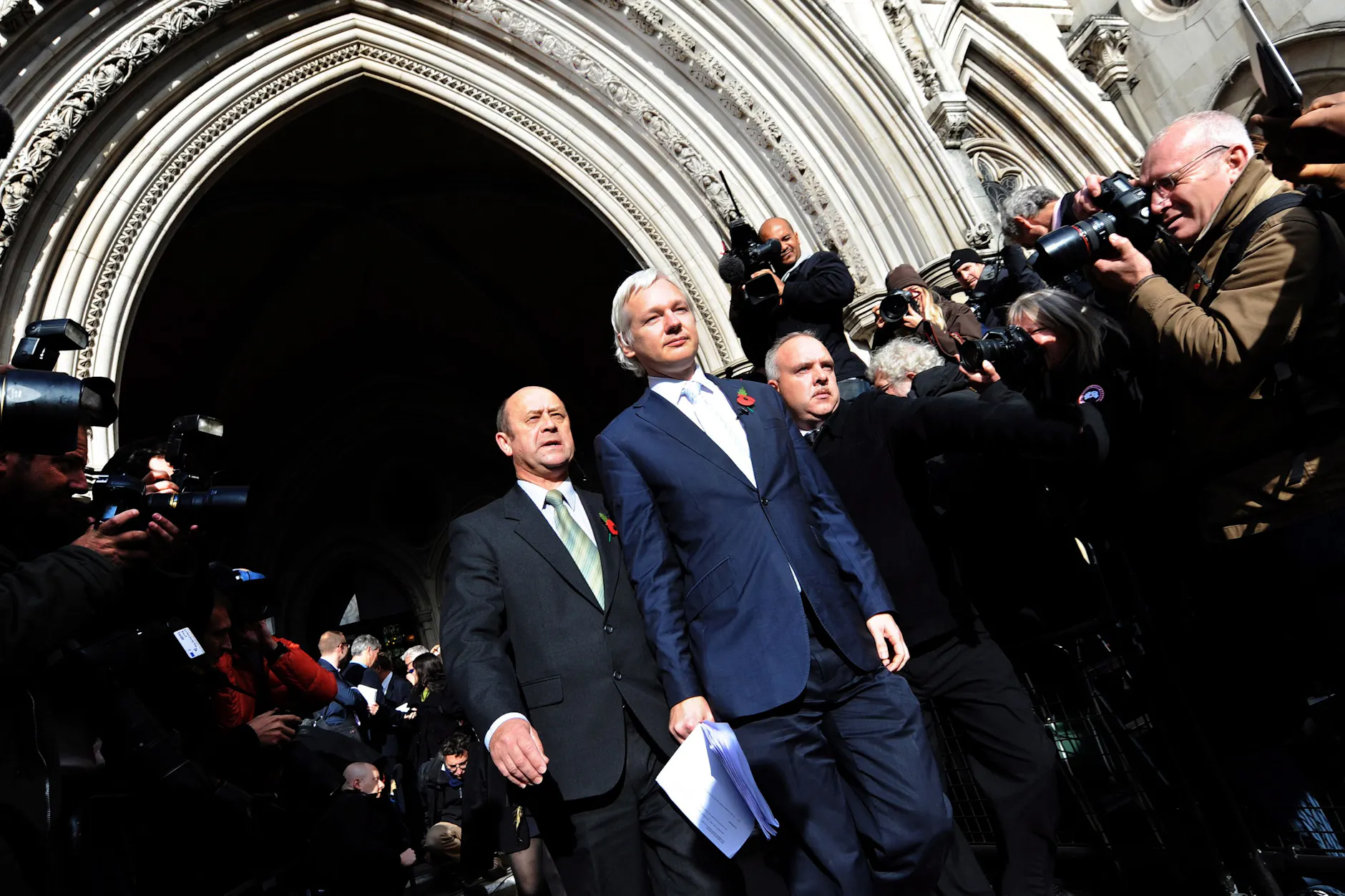 Wikileaks-Gründer Julian Assange im Jahr 2011 vor dem High Court in London