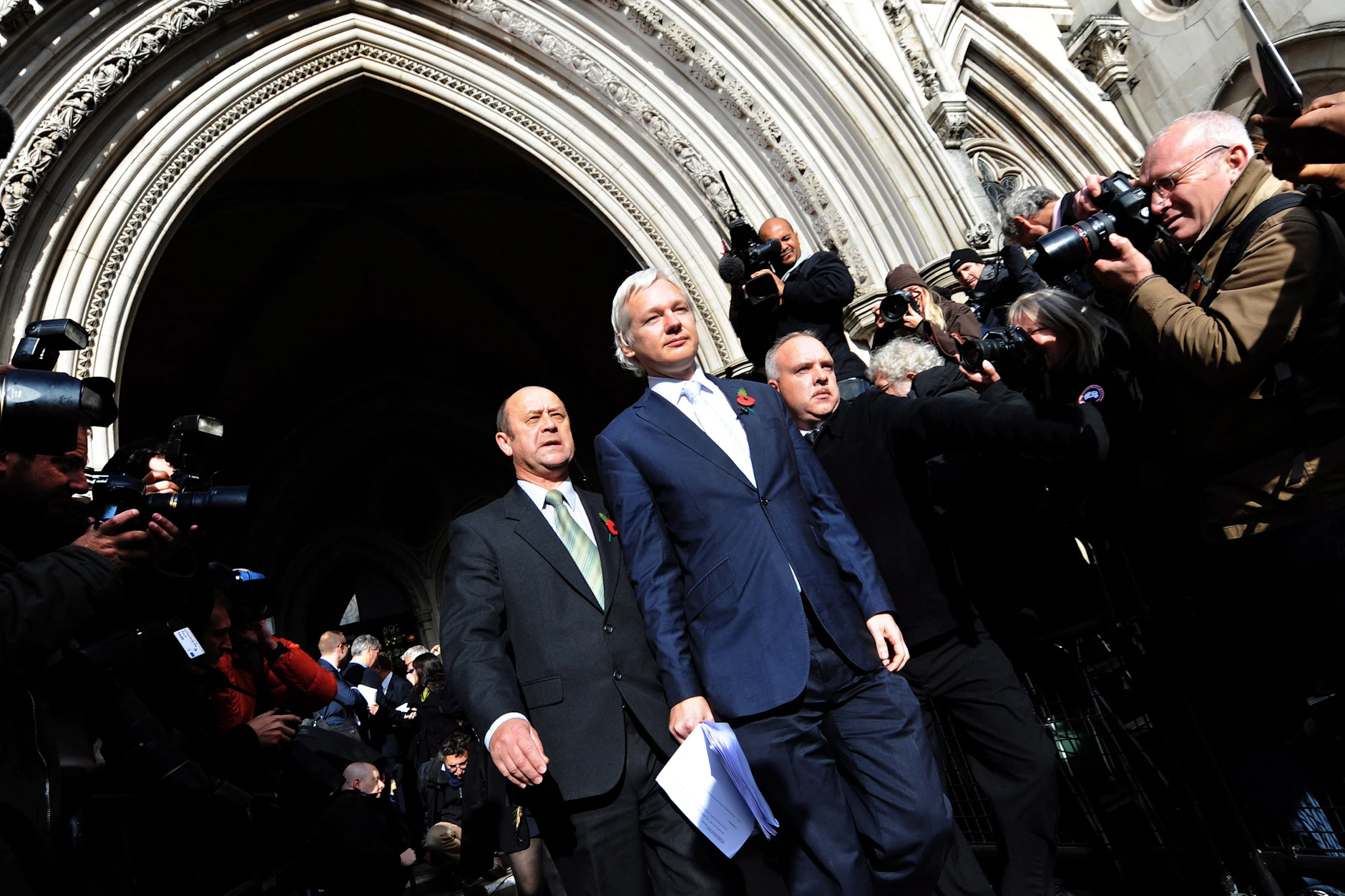 Wikileaks-Gründer Julian Assange im Jahr 2011 vor dem High Court in London