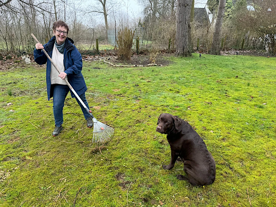 Für die Gartenarbeit werde ich während meiner Rente&nbsp; viel mehr Zeit haben. Frische Luft und Bewegung dabei hält mich fit und gesund. Meine Hündin Nala ist da auch stets an meiner Seite