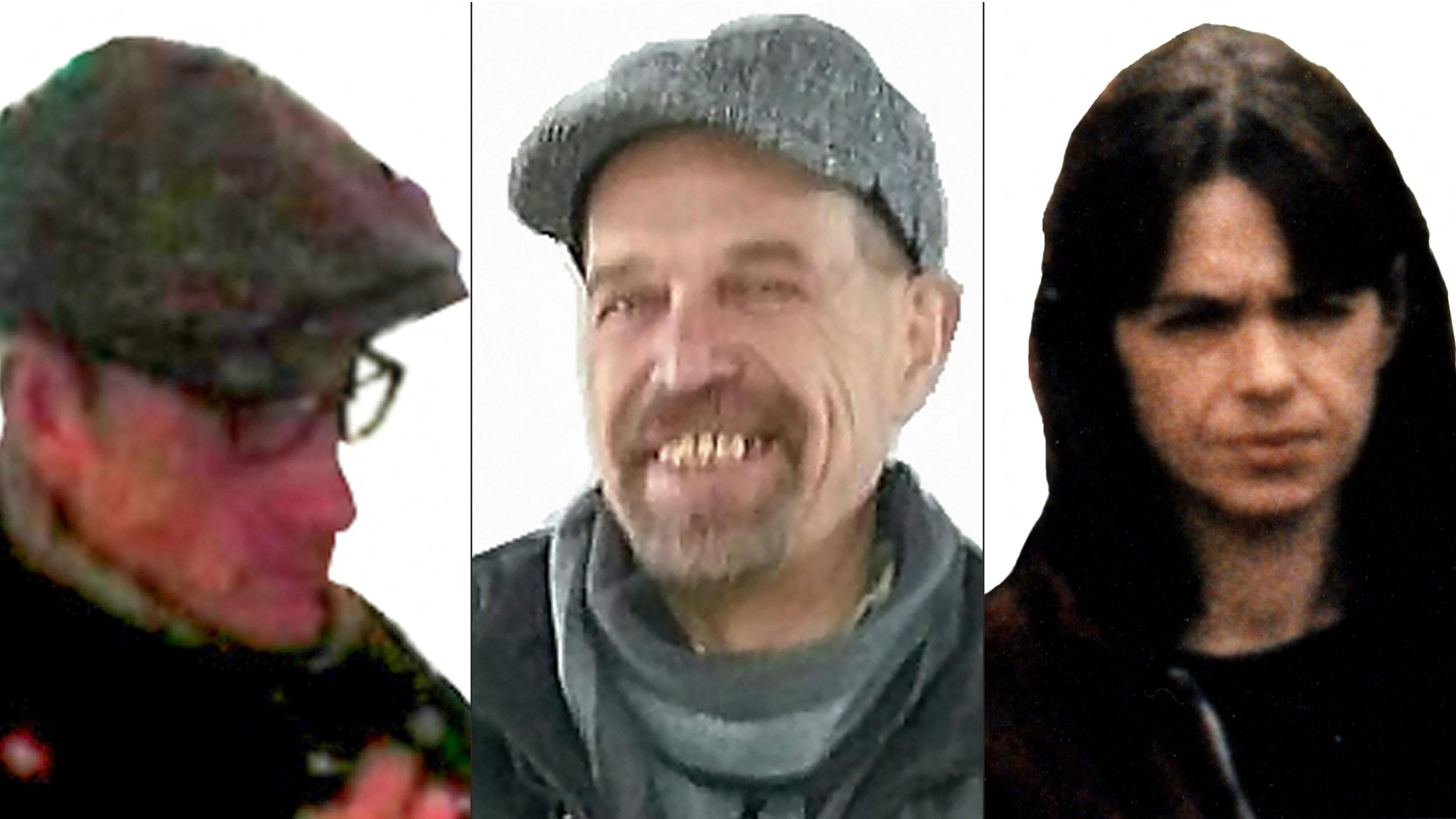 Die gesuchten RAF-Mitglieder Burkhard Garweg, Ernst-Volker Staub and Daniela Klette.
