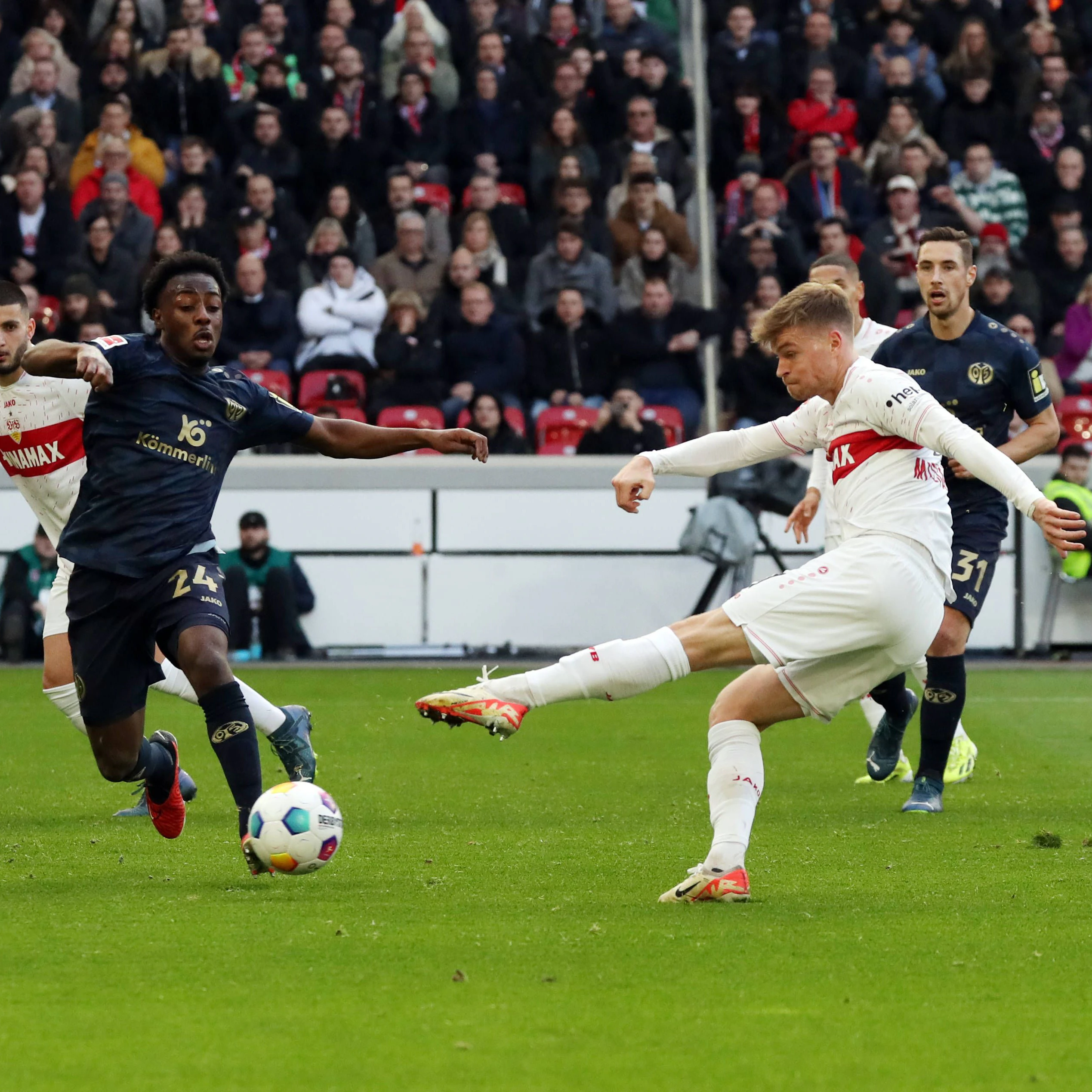 Maxi Mittelstädt dreht beim VfB Stuttgart auf. Machte als Linksverteidiger schon zwei Saisontore für die Schwaben.