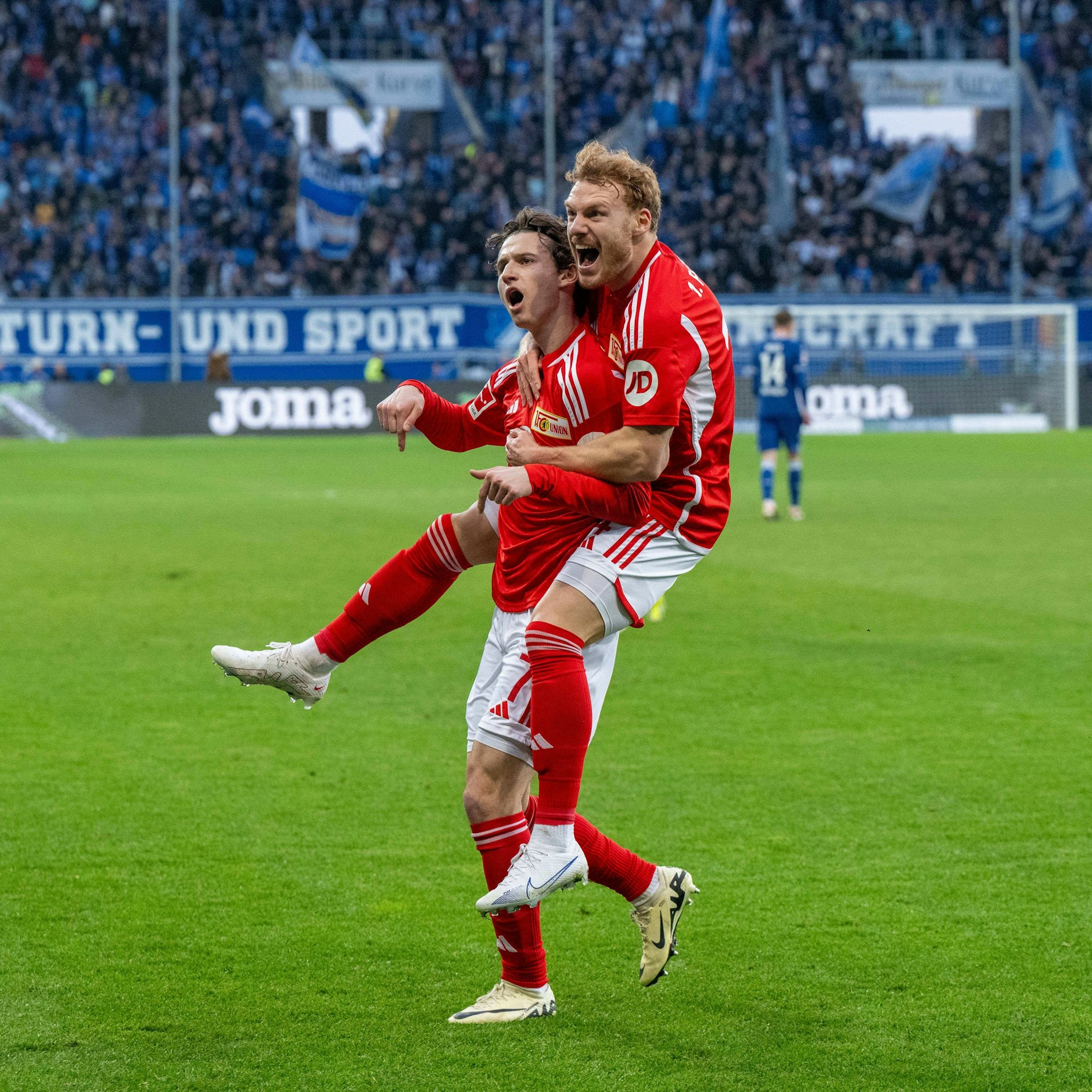 Ausgelassen jubeln konnte Yorbe Vertessen beim 1. FC Union bisher nur einmal. Er legte als Joker für Torschütze Brenden Aaronson beim 1:0-Sieg in Hoffenheim auf.