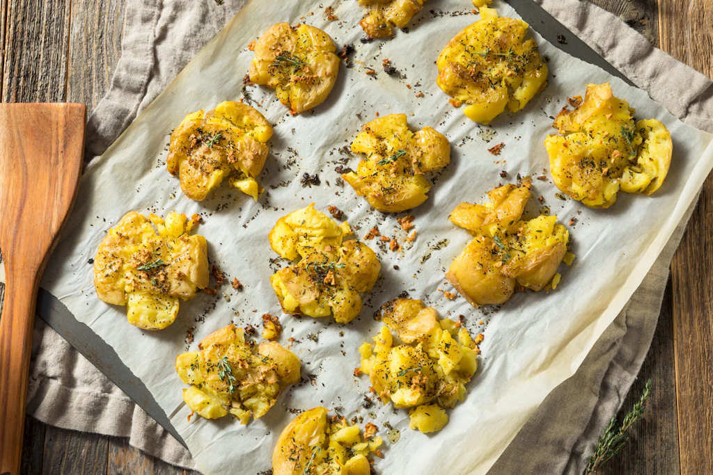Rezept für Kartoffeln mit Parmesan: So machen Sie „Smashed Potatoes“