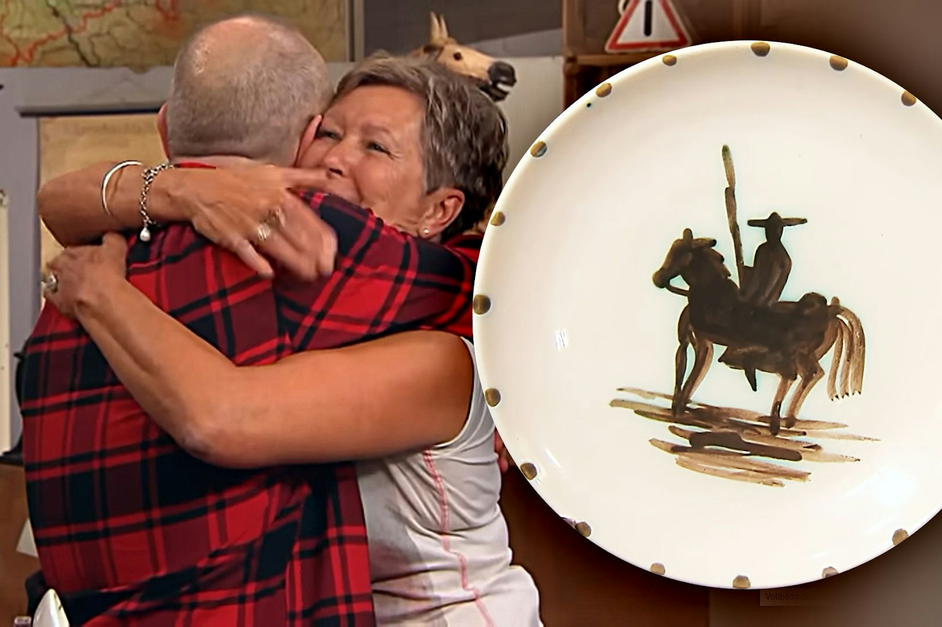 Sensation bei „Bares für Rares“: Für die Kandidatin, die diesen Picasso-Teller mit ins Studio brachte, gab es nicht nur viel Geld, sondern auch eine Umarmung von Horst Lichter.