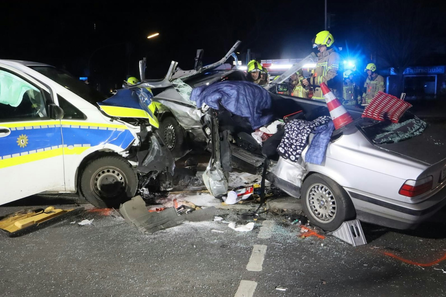 Zu einem dramatischen Unfall kam es in der Nacht in Zehlendorf.
