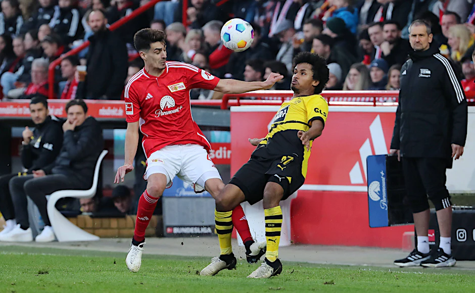 Als Verteidiger ist es die erste Pflicht von Diogo Leite (l.), Tore zu verhindern. Doch jetzt will der Union-Portugiese mehr.