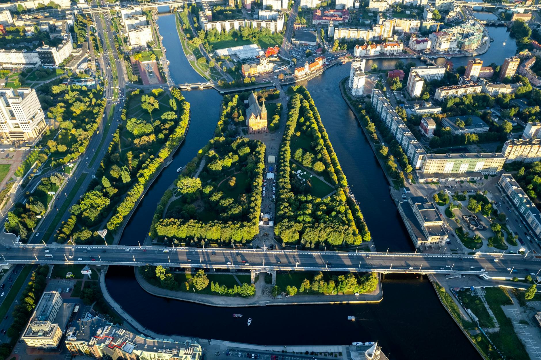 Luftaufnahme von Kaliningrad. Bis vor gut 30 Jahren war die Exklave absolutes Sperrgebiet.