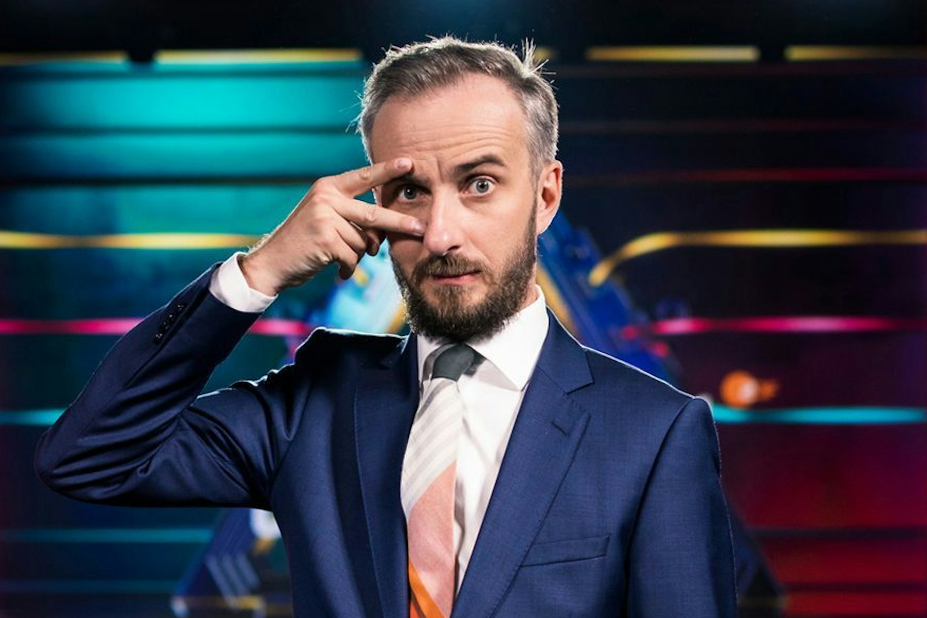ZDF-Moderator Jan Böhmermann im TV-Studio