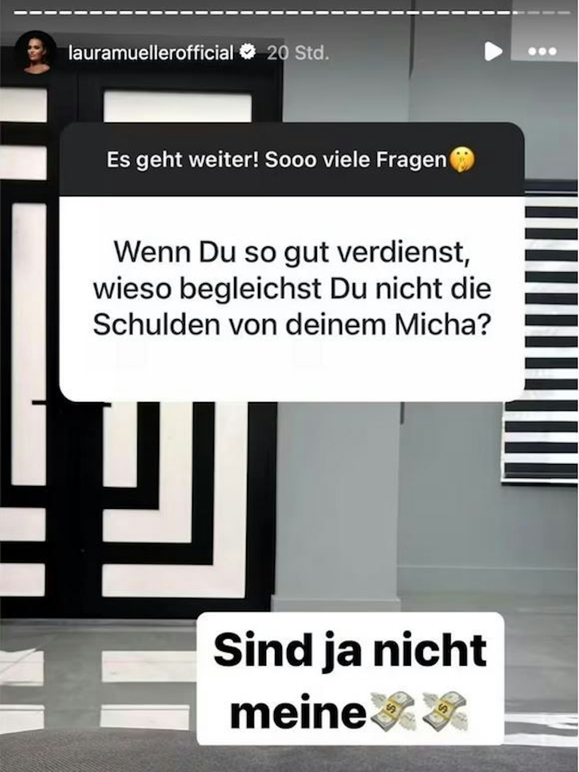 Laura Müller hat keine Lust auf die Schulden ihres Mannes. 