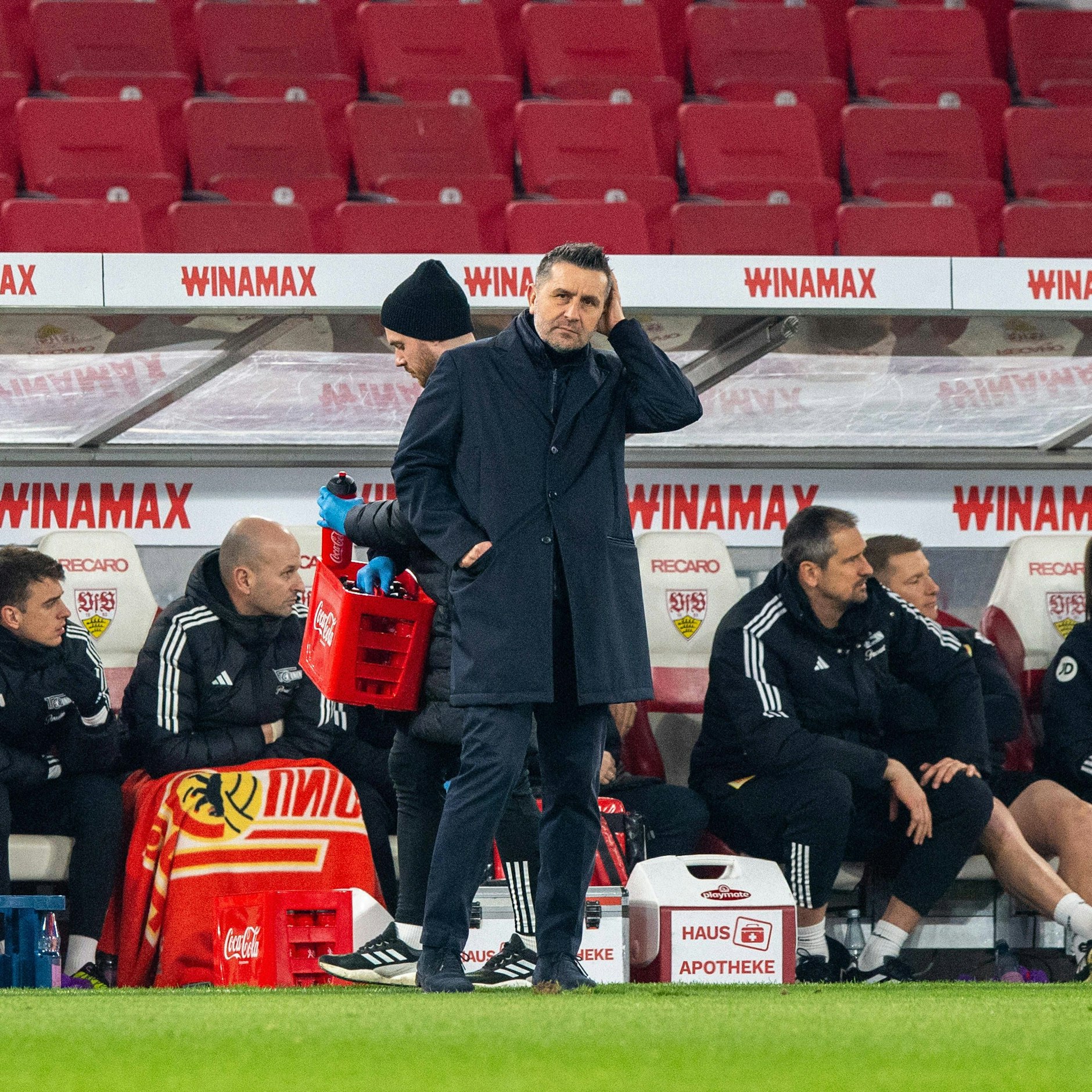 Union-Trainer Nenad Bjelica konnte die Rote Karte für Andras Schäfer nicht verstehen.