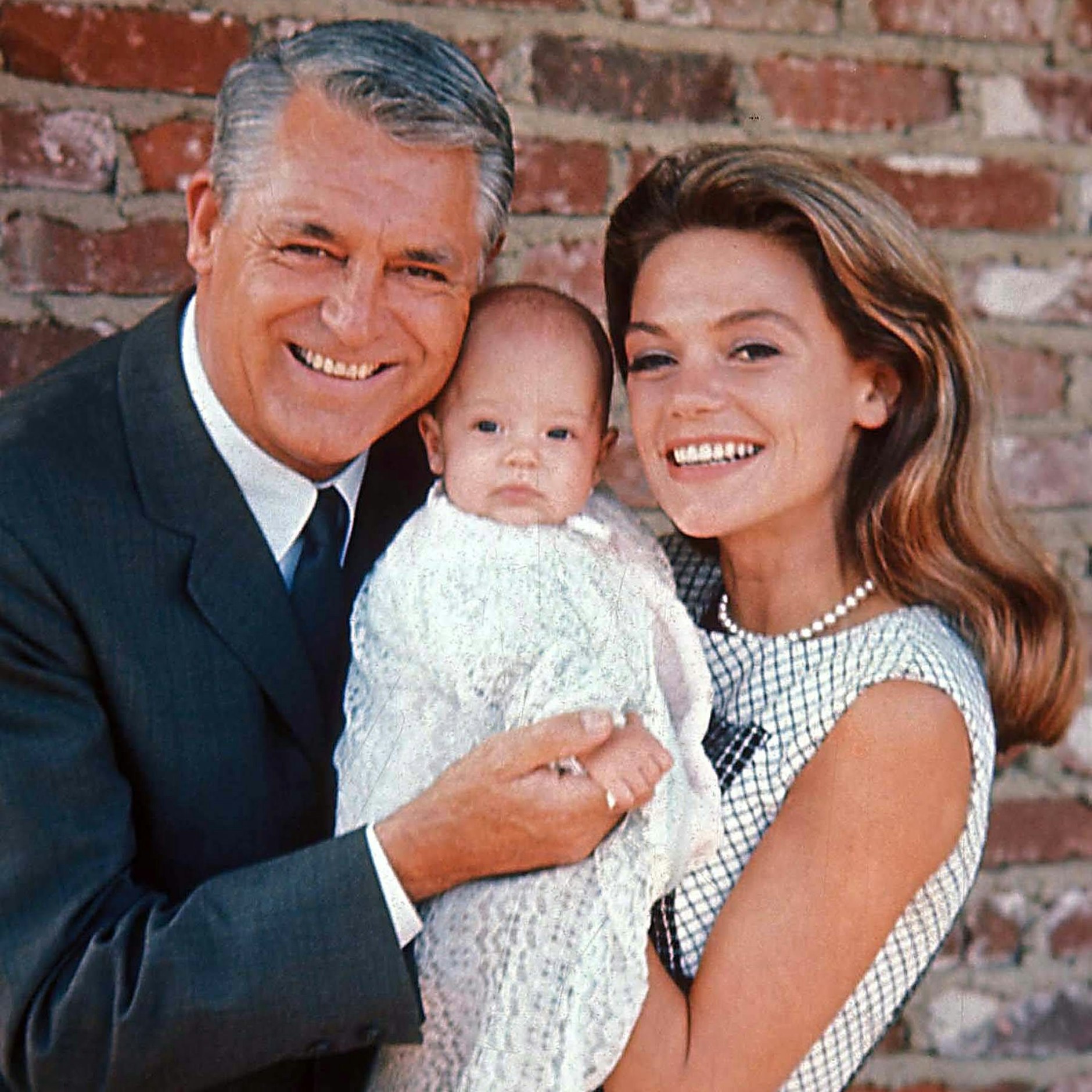 Cary Grant mit seiner vierten Ehefrau Dyan Cannon und seinem einzigen Kinder, Tochter Jennifer.