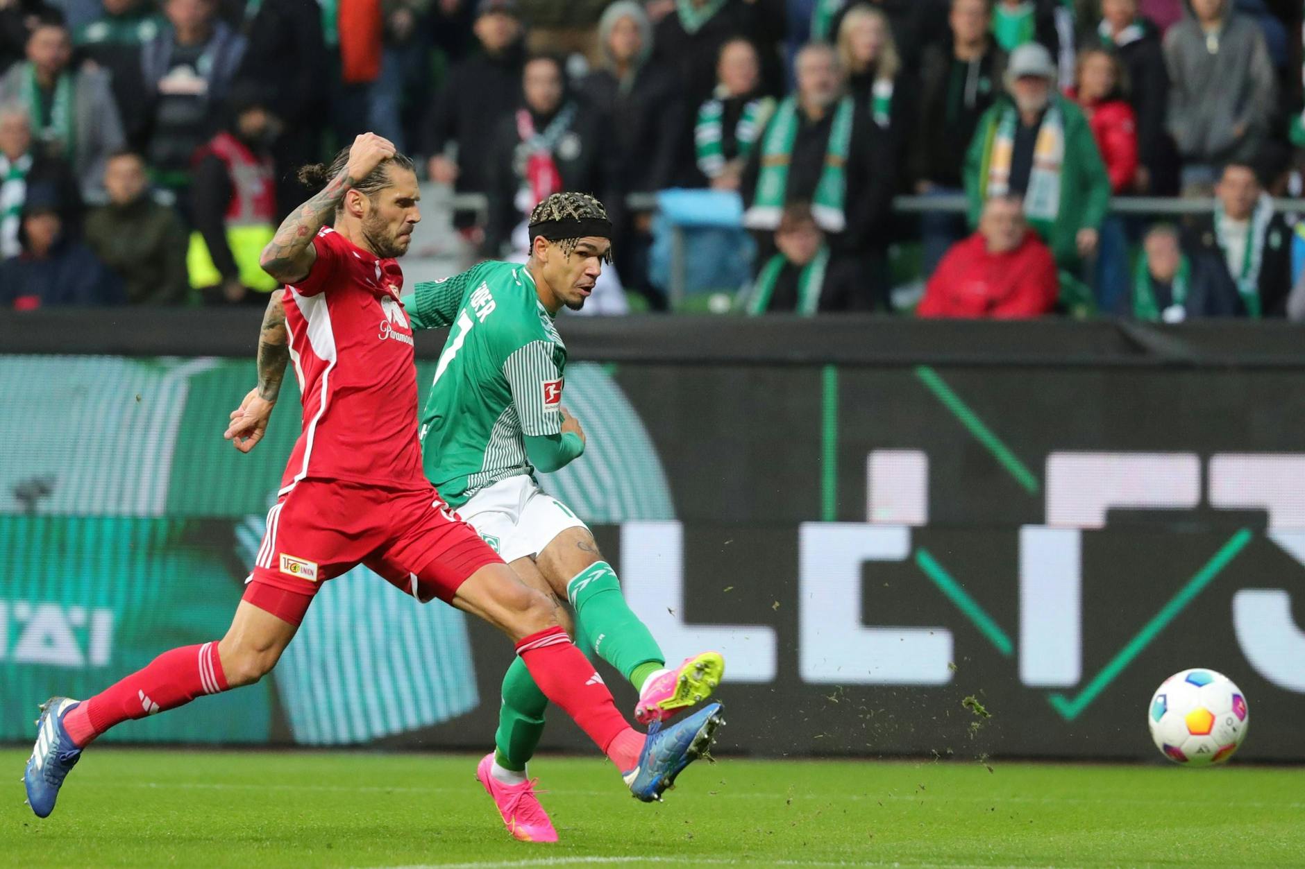 Bremens Justin Njinmah spielte bisher nur einmal gegen den 1. FC Union – in der Hinrunde und für ganze zwei Minuten.