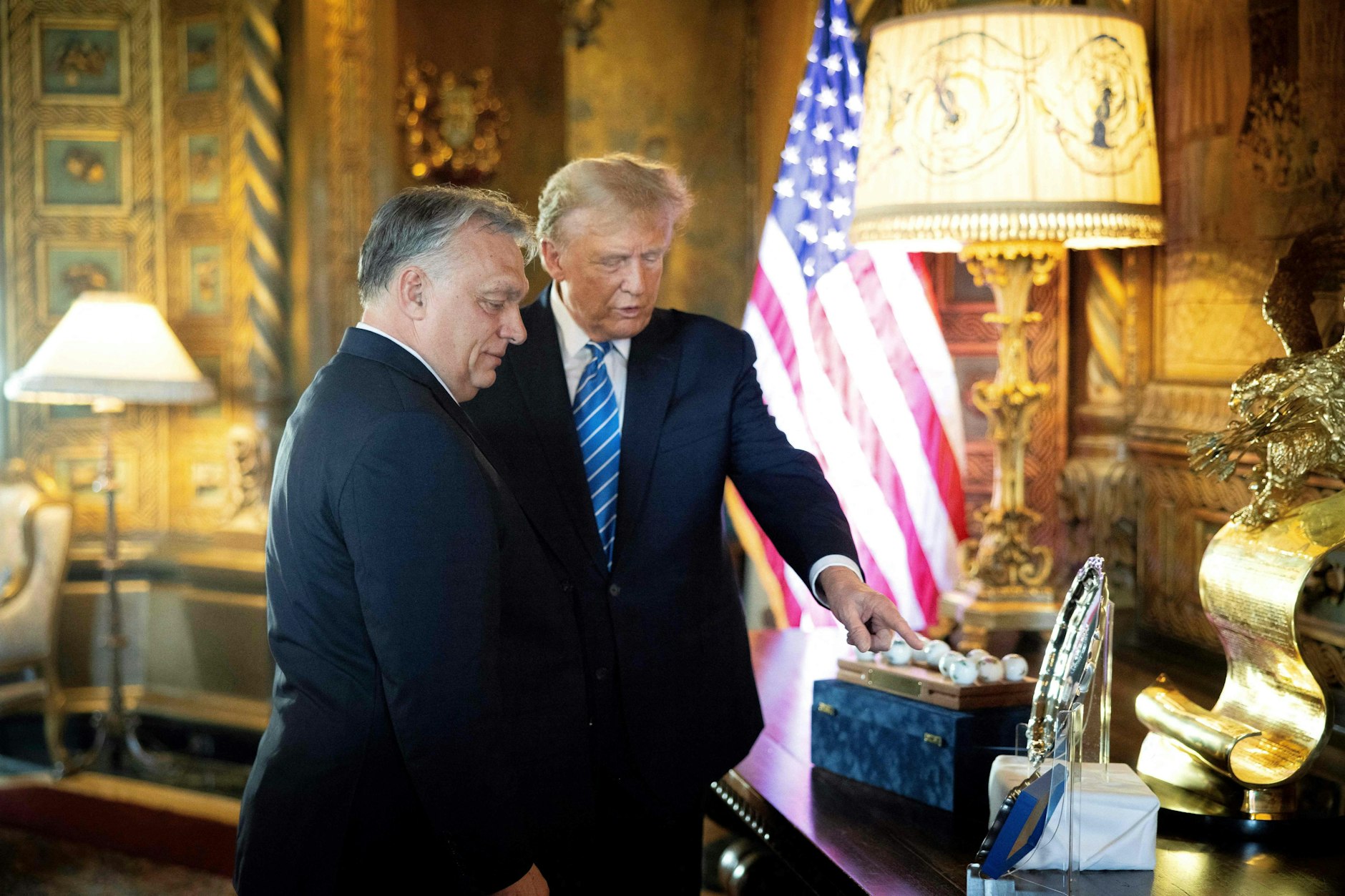 Políticamente en la misma onda: el primer ministro húngaro, Viktor Orbán, y el candidato presidencial estadounidense, Donald Trump