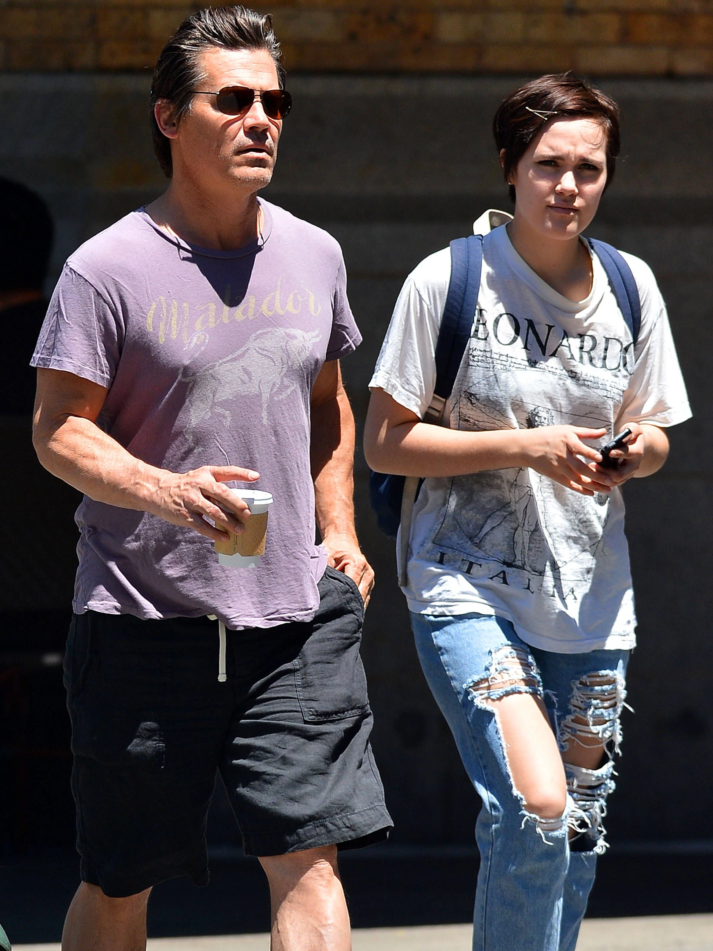Josh Brolin mit Tochter Eden (heute 30) vor zehn Jahren unterwegs in New York.