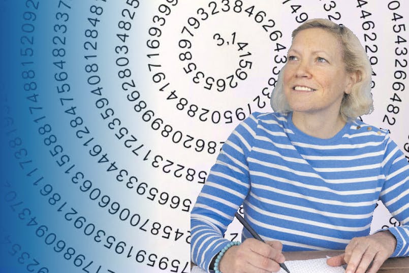 Susanne Hippauf, deutsche Rekord-Halterin im Pi-Memorieren. Sie kann stundenlang Nachkommastellen der Kreiszahl Pi auswendig aufsagen.