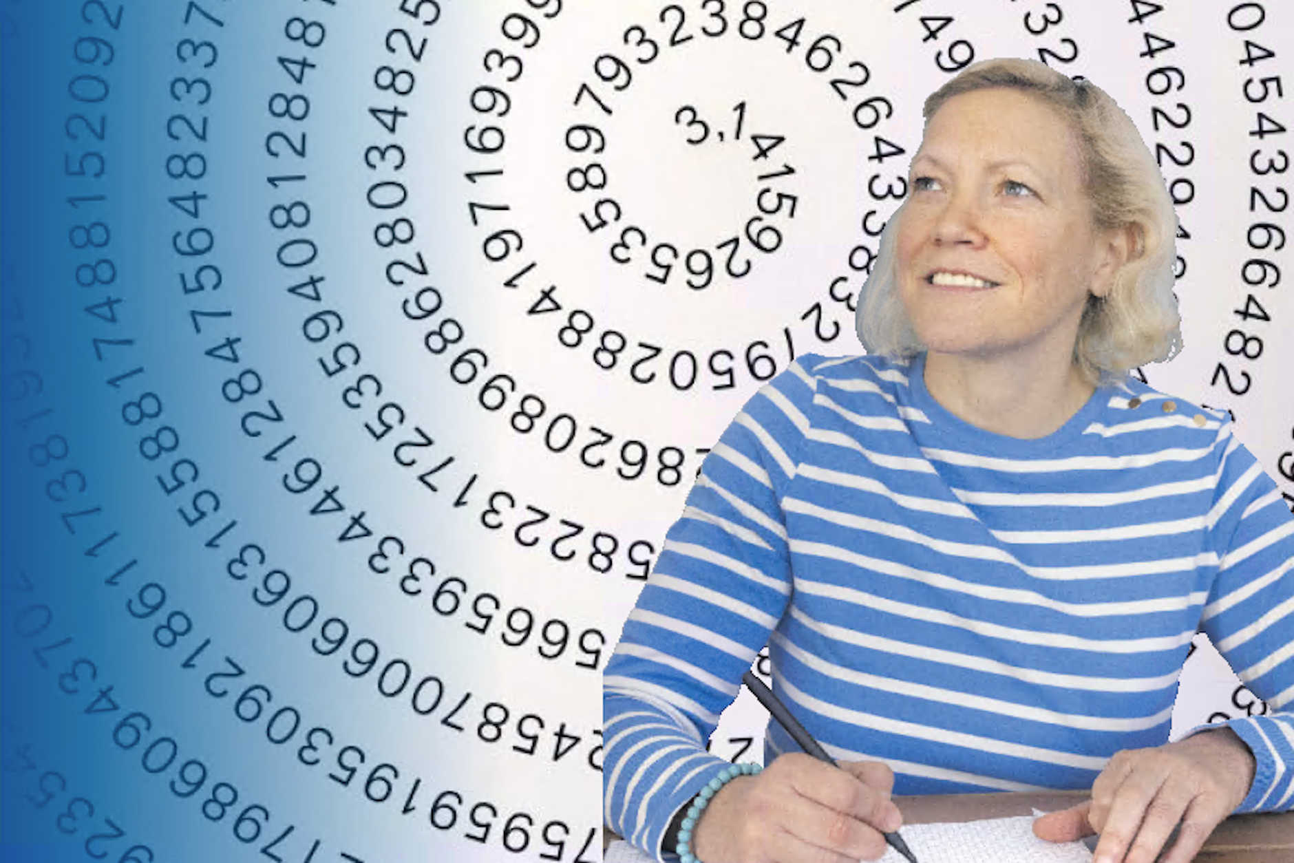 Susanne Hippauf, deutsche Rekord-Halterin im Pi-Memorieren. Sie kann stundenlang Nachkommastellen der Kreiszahl Pi auswendig aufsagen.